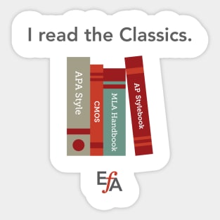 I Read the Classics Sticker